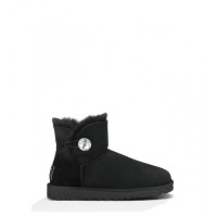 Угги Mini Bailey Button Bling черные (Black) 1003889