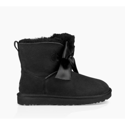 Уггі Gita Bow Mini Black – стильний дизайн із бантом